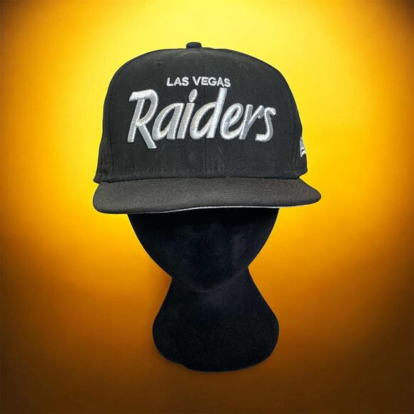 NFL Las Vegas Raiders New Era 59Fifty Fitted Cap Black Silver 7 3/4 - Picture 1 of 10
